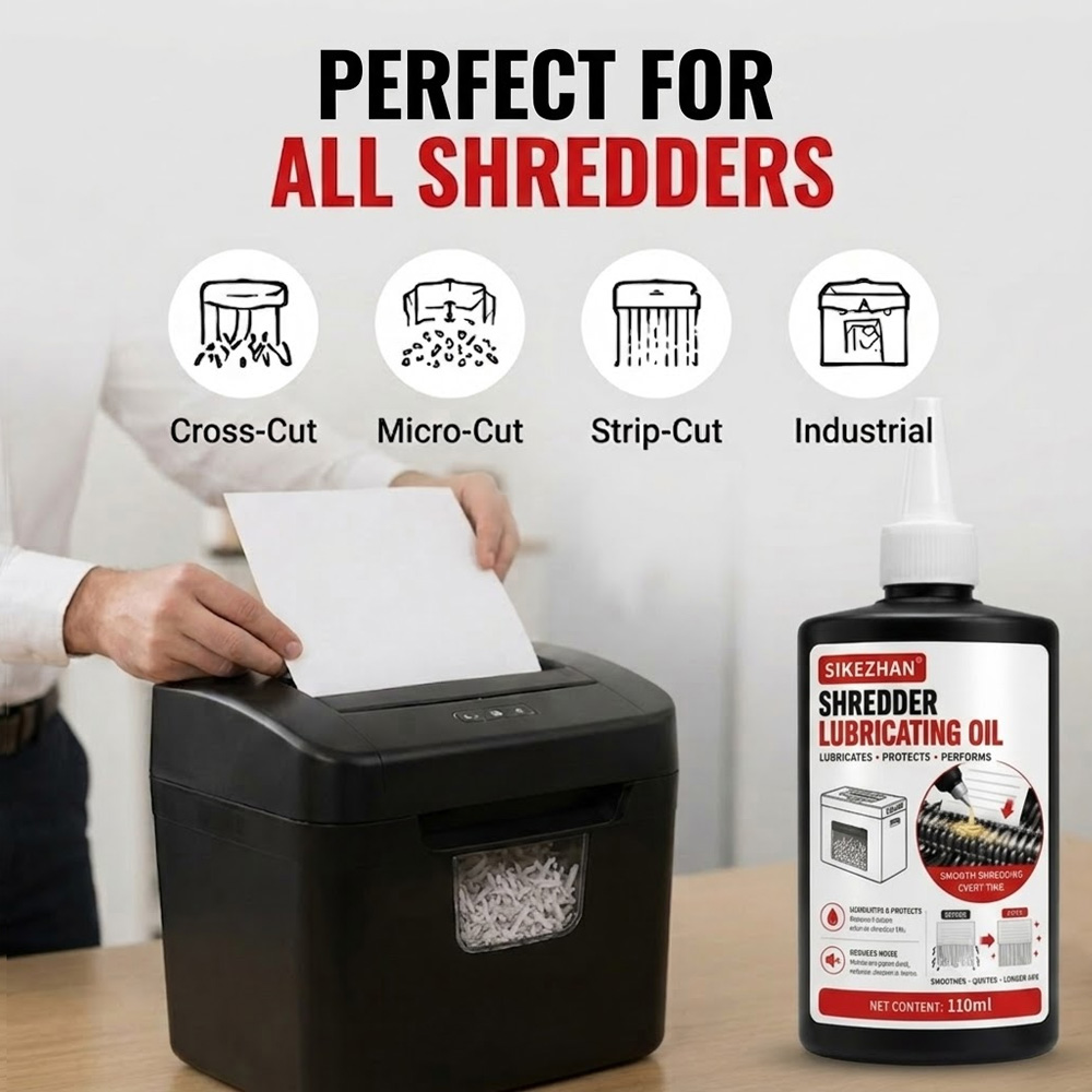 Home Office Paper Shredder - 110ml Parçalayıcı Yağlama Yağı Sıkışmaları Önler