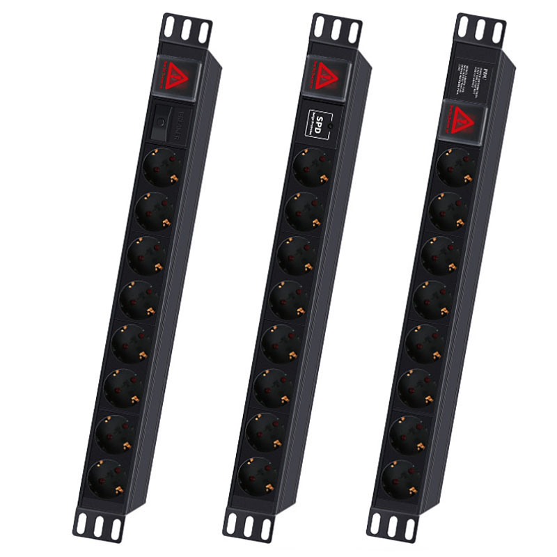 Power Strip Desk - Alüminyum alaşımlı endüstriyel 19 inç PDU