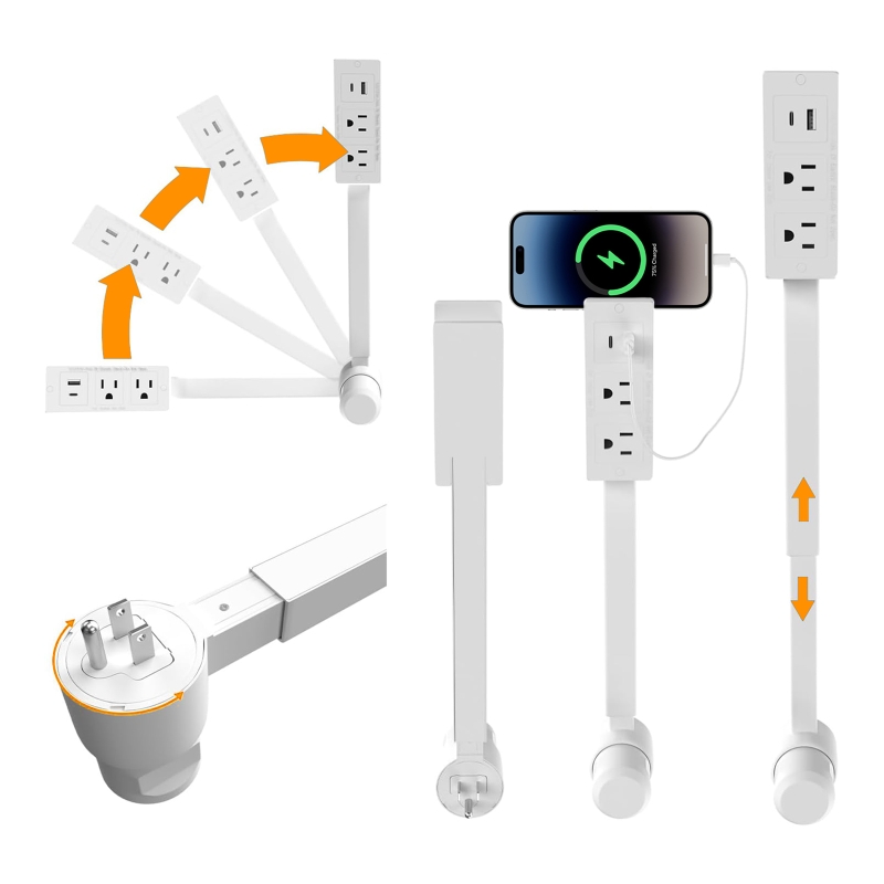 Power Strip Desk - Elektrik Prizi Uzatıcısı Ayarlanabilir Uzunlukta AB