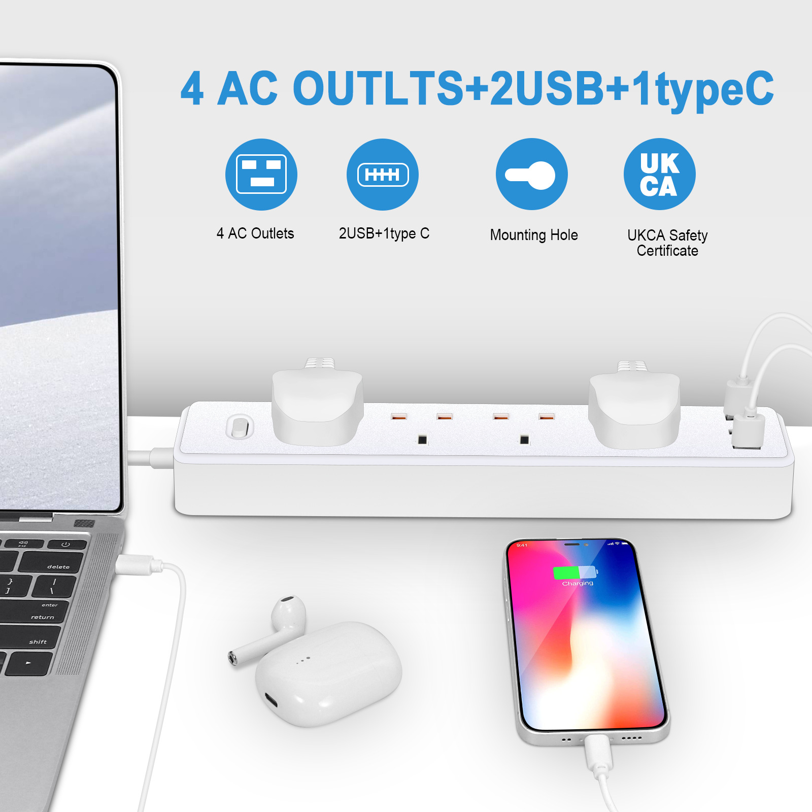 Güç Şeridi Elektrik Soketi İng - Power Strip Desk incelemesi ve fiyatı