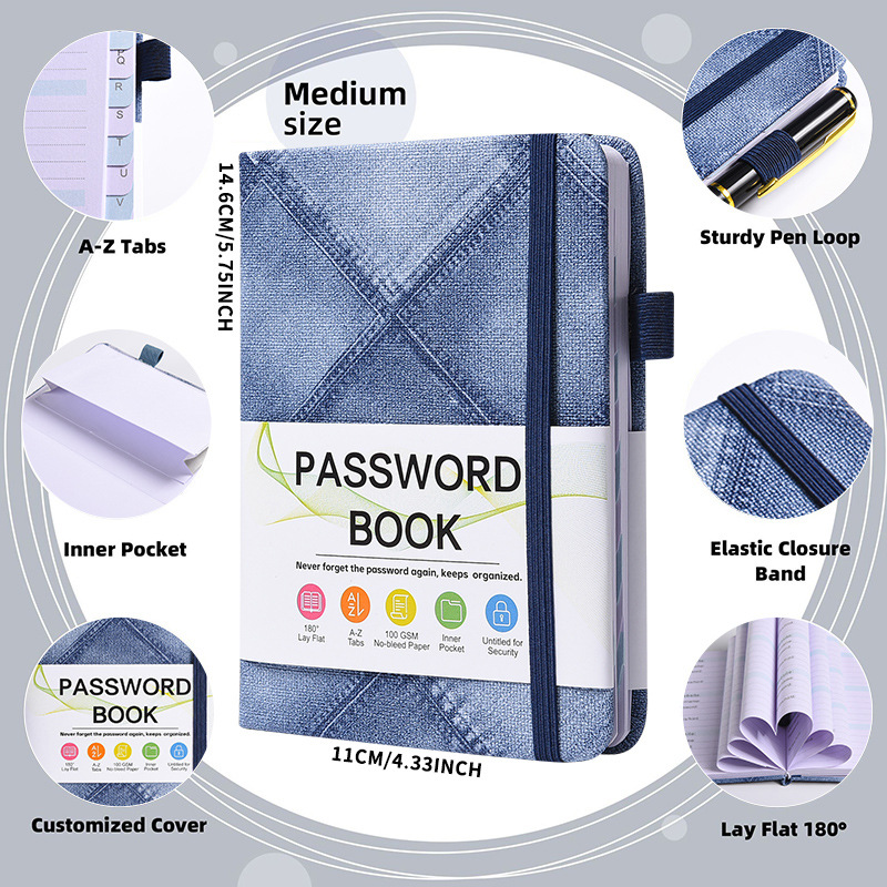 B6 Denim Doku Şifre Defteri El - Home Office Phone Number incelemesi ve fiyatı