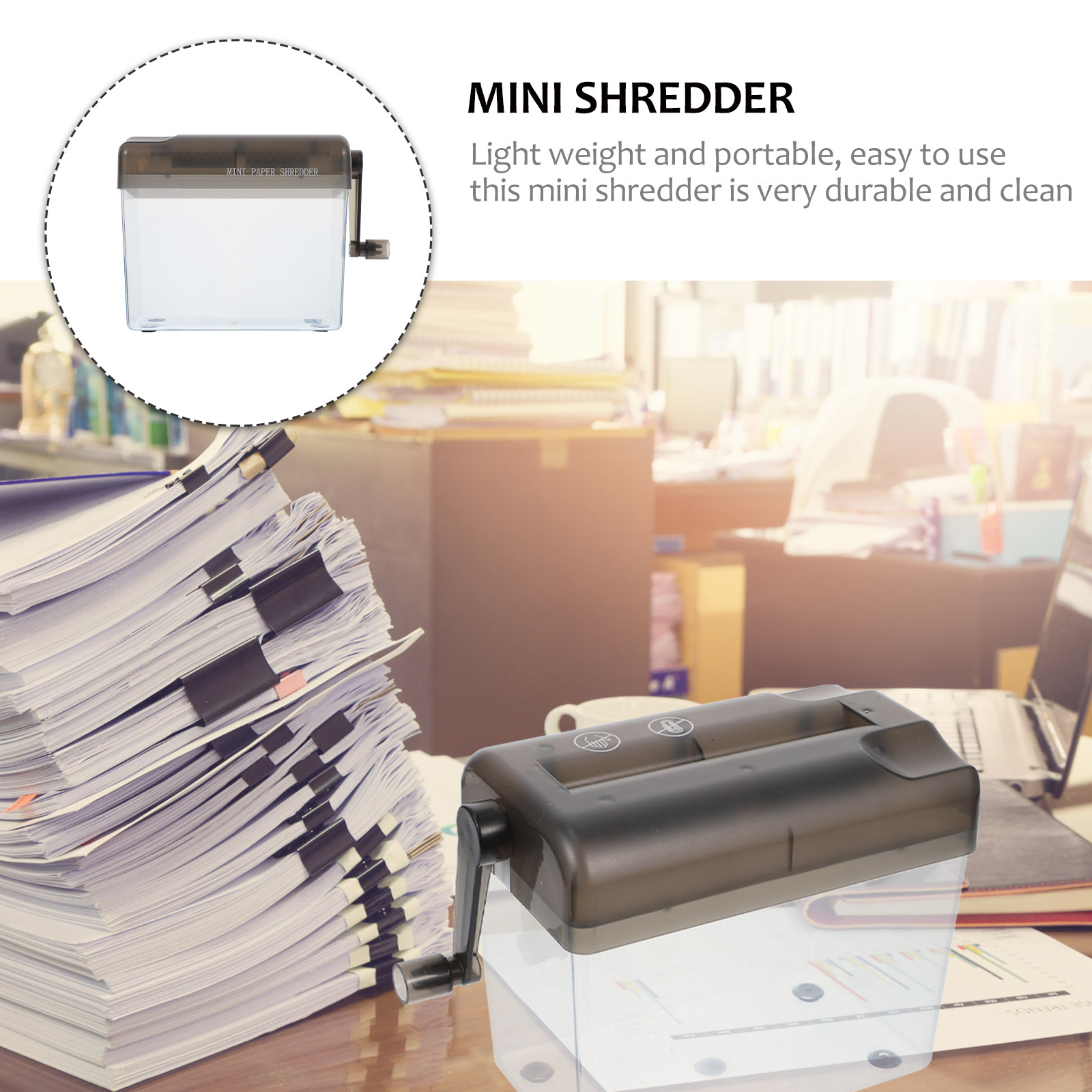 1 Adet El Tipi Mini Masaüstü M - Home Office Paper Shredder incelemesi ve fiyatı