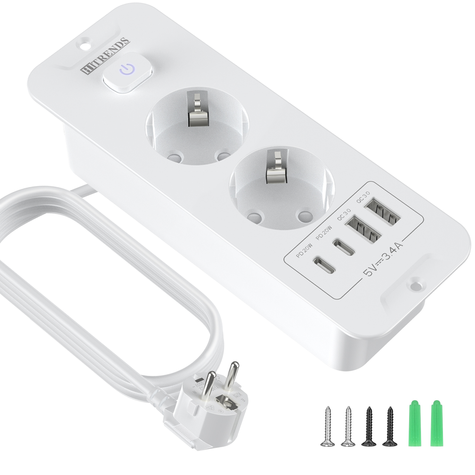 AB Gömme Priz, 2 USB 2 Tip C H - Power Strip Desk incelemesi ve fiyatı